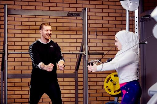 Idrottshall och gym på S:t Botvids gymnasium. 