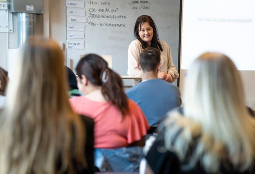Klassrum på Krokslättsgymnasiet