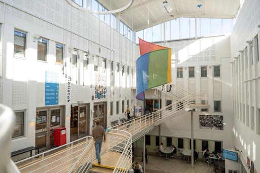 Skollokaler på Nacka gymnasium.